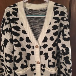 Leopard print cardigan